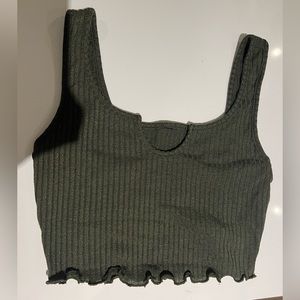 Green Crop Top